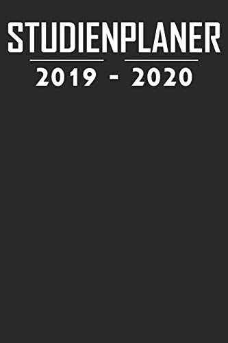 Studienplaner 2019 - 2020: Terminplaner, Kalender, Notizbuch F?r Studenten ? Von September 2019 Bis Oktober 2020 ? Studentenkalender, Semesterplaner, ... ? 6X9 Format ? Motiv: Black (German Edition)