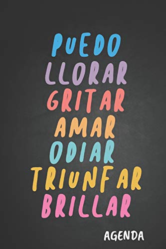 Puedo Llorar Gritar Amar Odiar Triunfar Brillar Agenda: Tema Feminista Agenda Mensual Y Semanal + Organizador I AnO Escolar Agosto 2019 A Julio 2020 6 X 9 In (Spanish Edition) - 9781072713029
