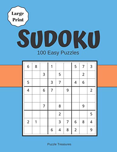 Sudoku Large Print 100 Easy Puzzles: Beginners Challenging Brain Game Puzzle Notebook