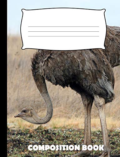 Composition Book: Ostrich Composition Notebook Wide Ruled