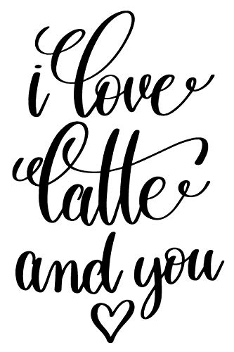 I Love Latte And You: 6X9 College Ruled Line Paper 150 Pages