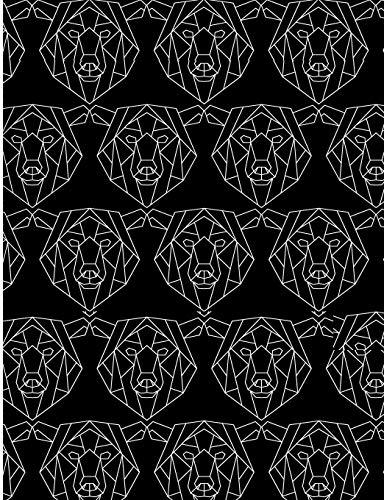 Polygonal Grizzly Bear: Bear Pattern College Ruled Line Notebook