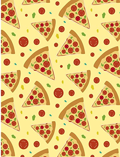 Pizza Food Pattern: Pizza Slices College Ruled Line Notebook