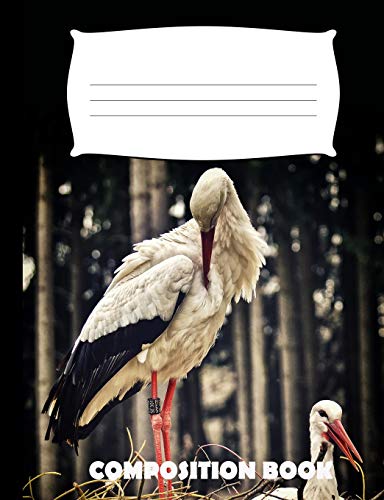 Composition Book: Stork Composition Notebook Wide Ruled
