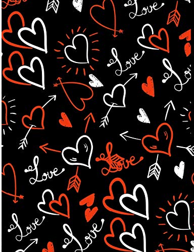 Valentine Heart Love Pattern: Cute Lovers College Ruled Line Composition Book