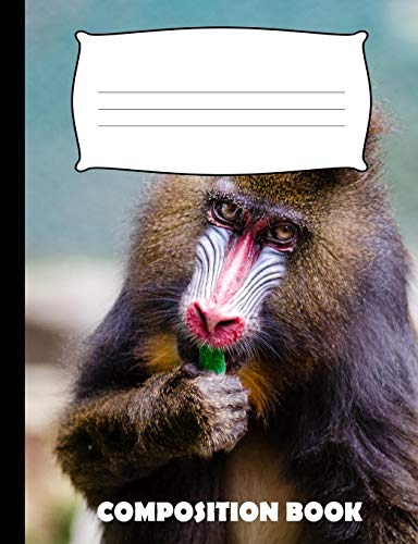 Composition Book: Mandrill Composition Notebook Wide Ruled