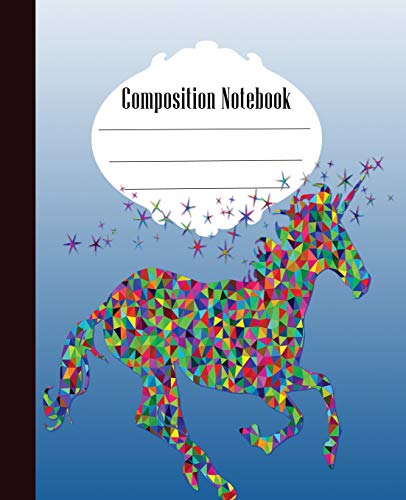 Composition Notebook: Unicorn Composition Notebook Wide Ruled 7.5 X 9.25 In, 100 Pages Book Fur Kids, Teens, School, Students And Teachers - 9781073096282