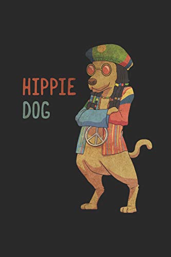 Hippie Dog: Notebook 6X9I Diary I 120 Pages I Cream Coloured I Squared I Notepad For Dog Owner And Lover I Hippie Dog