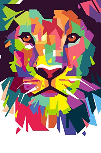 Lion Head: Graph Paper Notebook, 6X9 Inch, 120 Pages