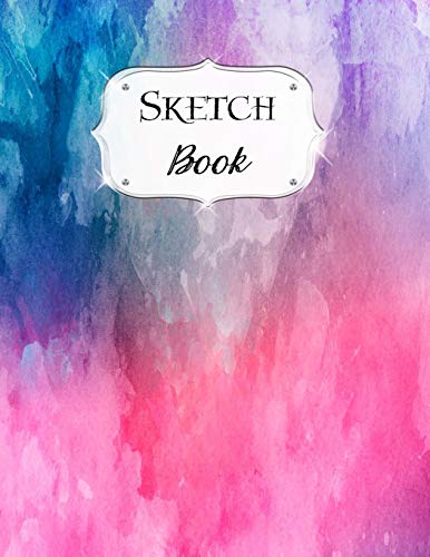 Sketch Book: Watercolor | Sketchbook | Scetchpad For Drawing Or Doodling | Notebook Pad For Creative Artists | #6 Pink Blue Purple