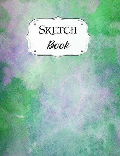 Sketch Book: Watercolor | Sketchbook | Scetchpad For Drawing Or Doodling | Notebook Pad For Creative Artists | #8 Green Purple