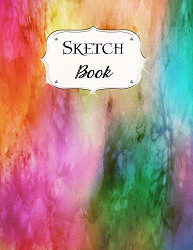 Sketch Book: Watercolor | Sketchbook | Scetchpad For Drawing Or Doodling | Notebook Pad For Creative Artists | #10 Pink Orange Green