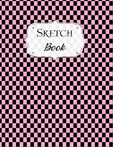 Sketch Book: Checkered | Sketchbook | Scetchpad For Drawing Or Doodling | Notebook Pad For Creative Artists | Pink Black