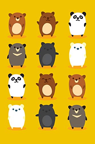 Cute Bears: Graph Paper Notebook, 6X9 Inch, 120 Pages