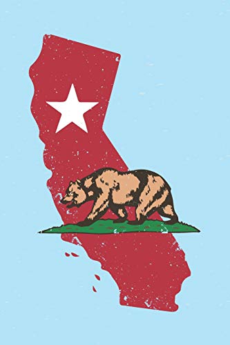 California State Bear: Graph Paper Notebook, 6X9 Inch, 120 Pages