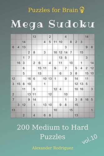 Puzzles For Brain - Mega Sudoku 200 Medium To Hard Puzzles Vol.10