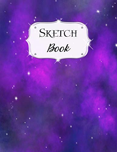 Sketch Book: Galaxy | Sketchbook | Scetchpad For Drawing Or Doodling | Notebook Pad For Creative Artists | #9 Purple