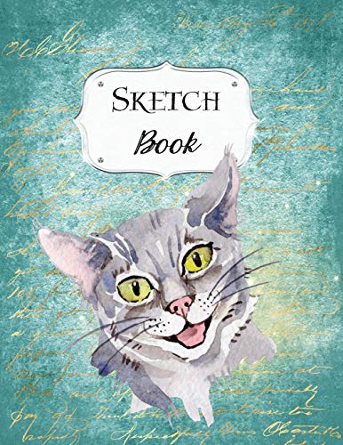 Sketch Book: Cat | Sketchbook | Scetchpad For Drawing Or Doodling | Notebook Pad For Creative Artists | #1 Blue