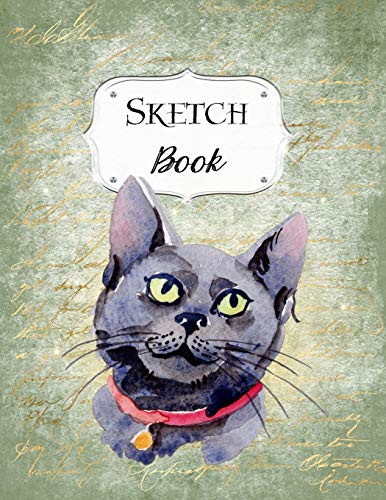 Sketch Book: Cat | Sketchbook | Scetchpad For Drawing Or Doodling | Notebook Pad For Creative Artists | #2 Green