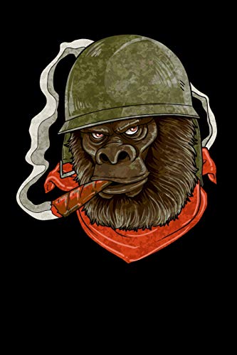 Military Gorilla: 120 Pages I 6X9 I Dot Grid I Cool Great Ape, Monkey & Primate Gifts Apparel - 9781073551521