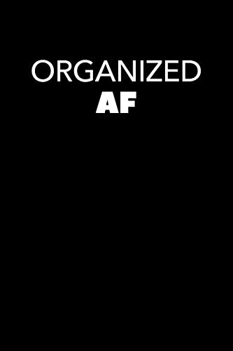 Organized Af: Graph Paper Notebook, 6X9 Inch, 120 Pages