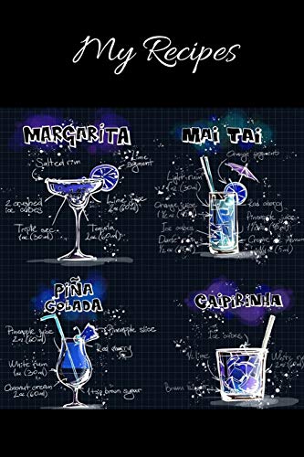My Recipes: Notebook Fur My Own Cocktail Recipes Collection - Wide Ruled Line Paper - 9781073648931