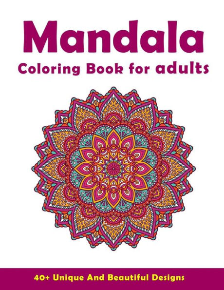 Mandala Coloring Book For Adults: Beautiful And Relaxing Coloring Pages - White