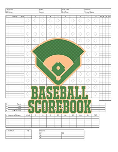 Baseball Scorebook: 100 Scoring Sheets Fur Baseball And Softball Games, Glover's Scorebooks, Large (8.5X 11) - 9781074015916