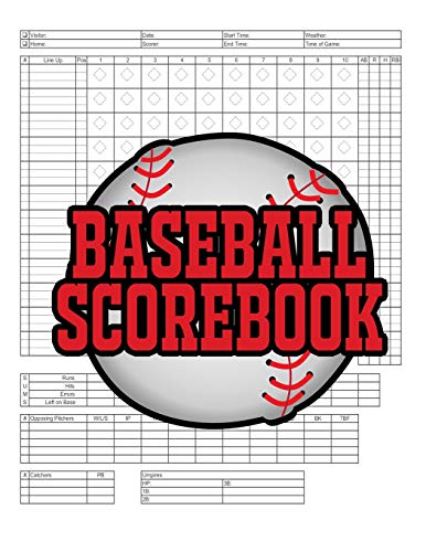 Baseball Scorebook: 100 Scoring Sheets Fur Baseball And Softball Games, Glover's Scorebooks, Large (8.5X 11) - 9781074017040
