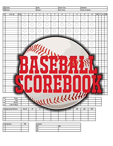 Baseball Scorebook: 100 Scoring Sheets Fur Baseball And Softball Games, Glover's Scorebooks, Large (8.5X 11) - 9781074020347
