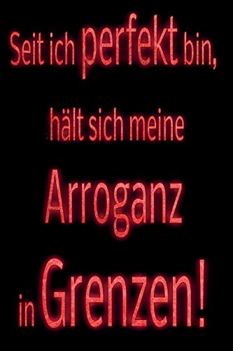 Seit Ich Perfekt Bin, H?lt Sich Meine Arroganz In Grenzen!: Liniertes Tagebuch Mit 120 Seiten | 6X9 Zoll | Tagebuch, Notizbuch, Schulheft Uvm. | Lustig (German Edition) - 9781074523732