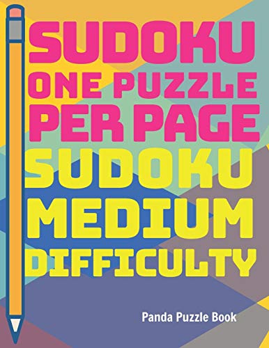 Sudoku One Puzzle Per Page - Sudoku Medium Difficulty: Brain Games For Seniors And Kids