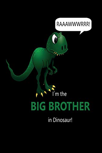 Raaawwwrrr! I?M The Big Brother In Dinosaur!: Checkered Paper With 120 Pages | 6X9 Inch | Colouring Book, Sketchpad, Diary, Notebook, Exercise Book And Much More. | Funny (German Edition)