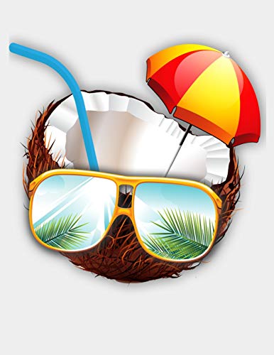 Sunglasses Coconut Umbrella: Wide Ruled