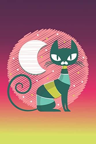Katze Mit Mond: A5 Lineatur 1 / Schulheft / Schreibheft / F?r 1. Klasse Und Erstkl?ssler (German Edition) - 9781077178595