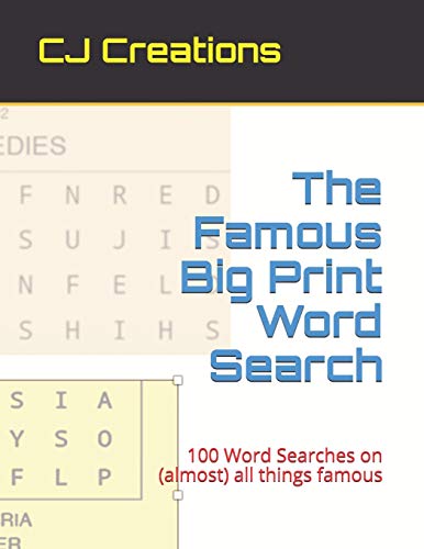 The Famous Big Print Word Search: 100 Word Searches On (Almost) All Things Famous