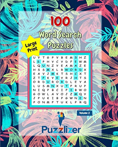 Puzzlizer: Summer Time Fun 100 Word Search Puzzles Large Print, Volume 2