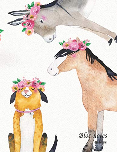 Bloc-Notes En Blanc: Mes Amis Les Animaux - Format A4 | 112 Pages | Carnet De Notes Avec Registre | Id?al Comme Agenda, Carnet De Croquis, Carnet De ... Ou Cahier ? Colorier Vide (French Edition)