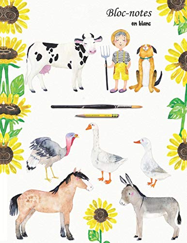 Bloc-Notes En Blanc: Ferme - Format A4 | 112 Pages | Carnet De Notes Avec Registre | Id?al Comme Agenda, Carnet De Croquis, Carnet De Croquis, Carnet ... Ou Cahier ? Colorier Vide (French Edition) - 9781079541922