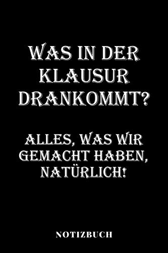 Was In Der Klausur Drankommt? Alles, Was Wir Gemacht Haben, Nat?rlich! Notizbuch: Unterrichtsplaner | Klassenbuch | Notenbuch (German Edition)