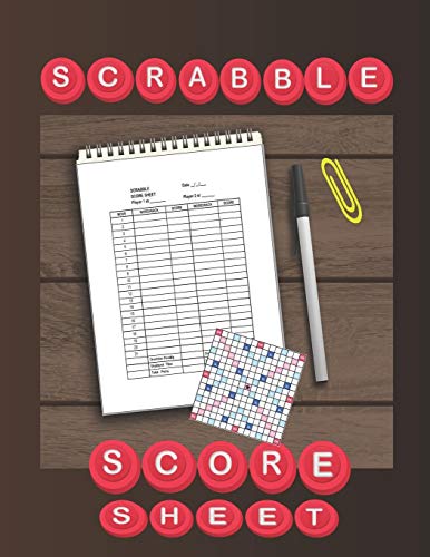 Scrabble Score Sheet: 100 Pages Scrabble Game Word Building For 2 Players Scrabble Books For Adults ,Dictionary ,Puzzles Games ,Scrabble Score Keeper,Scrabble Game Record Book,Size 8.5 X 11 Inch