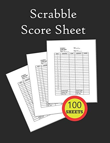 Scrabble Score Sheet: 100 Pages Scrabble Game Word Building Fur 2 Players Scrabble Books Fur Adults ,Dictionary ,Puzzles Games ,Scrabble Score Keeper ,Scrabble Game Record Book ,Size 8.5 X 11 Inch - 9781080469925