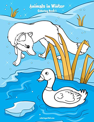 Animals In Winter Coloring Book 1