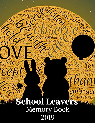 School Leavers Memory Book: Autograph Memories Contact Details A4 120 Pages Rabbit Bear