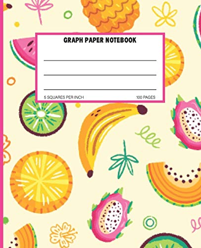 Graph Paper Notebook: Quad Ruled Grid Paper Math And Science Composition Notebook 100 Sheets 5 Squares Per Inch - 9781081595616