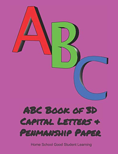 Abc Book Of 3D Capital Letters & Penmanship Paper