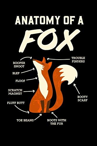 Anatomy Of A Fox: 120 Pages I 6X9 I Graph Paper 5X5 I Funny Cosplay, Wolf & Fursuister Gifts