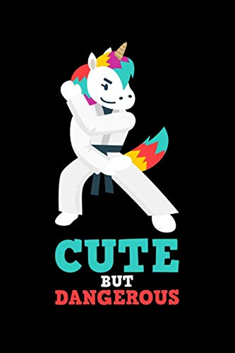 Cute But Dangerous: 120 Pages I 6X9 I Graph Paper 4X4 I Funny Cute Unicorn, Karate & Mma Gifts I