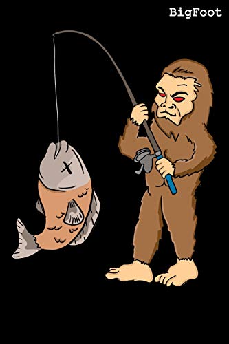 Bigfoot: 120 Pages I 6X9 I Graph Paper 4X4 I Funny Yeti & Sasquatch On Lake Angling Gifts - 9781082070617