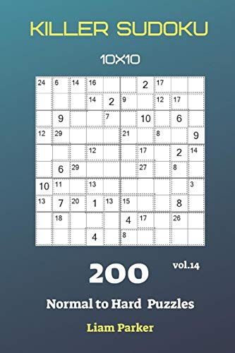 Killer Sudoku - 200 Normal To Hard Puzzles 10X10 Vol.14